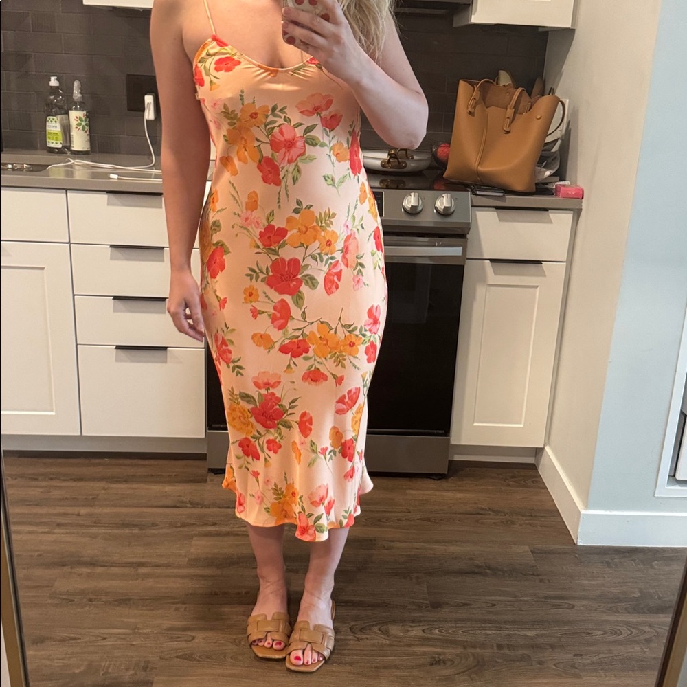 Resa Ginger Floral Print Spaghetti Strap Dress